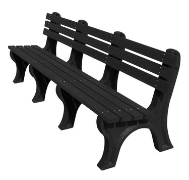 BENCH ECONOMY BACKED 96 BK LEG BLACK SEA